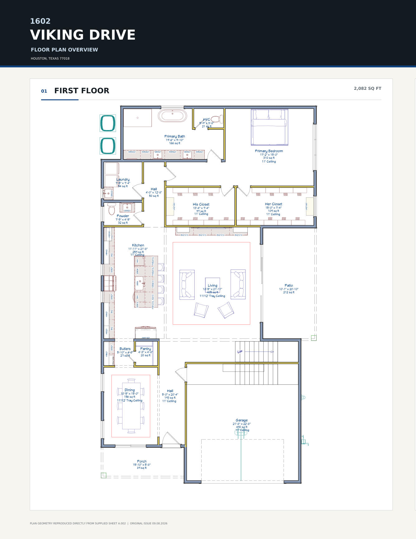 First floor plan — 1602 Viking Drive
