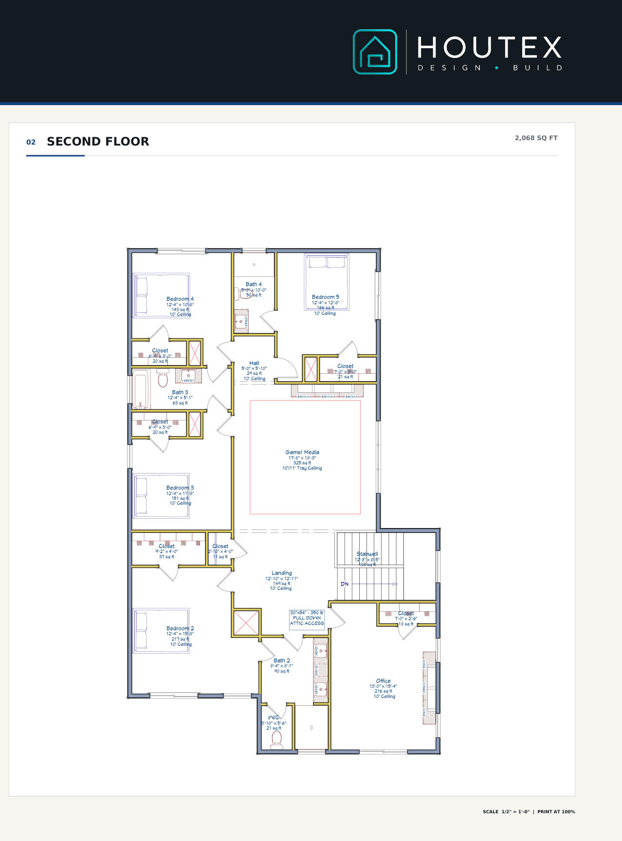 Second floor plan — 1602 Viking Drive