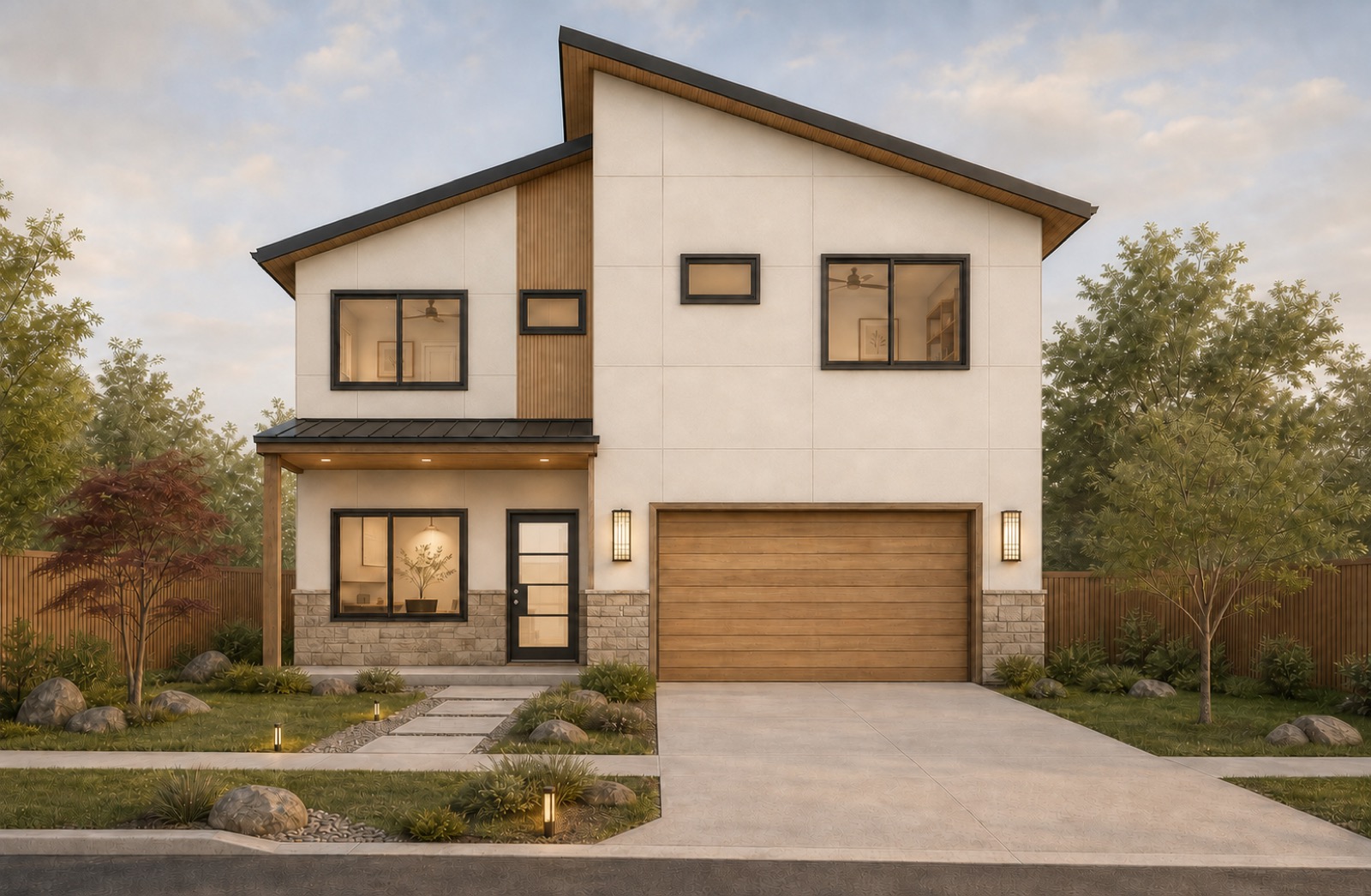 1602 Viking Drive — exterior rendering, Oak Forest Houston